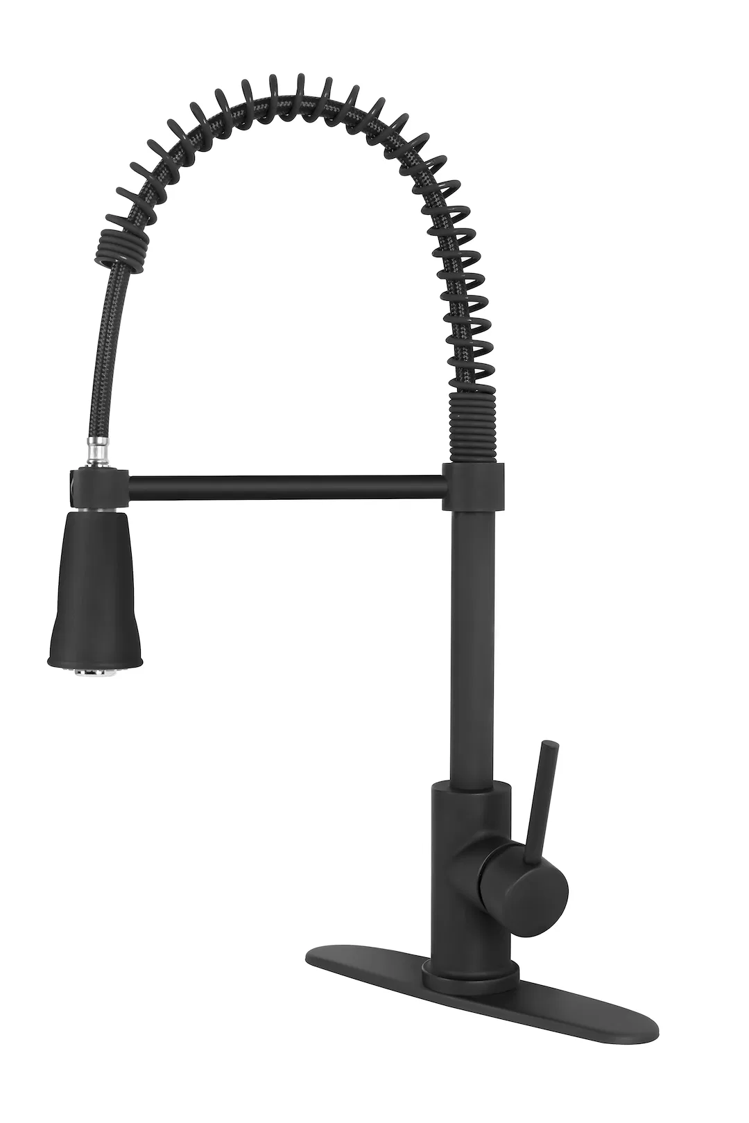 DF-MK504SLK-MB – DURA FAUCET Faucet, Used For Kitchen Single Piece Streamline Coil Spring Pull-Down Handle Spout One ...